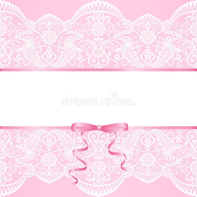 Lace Background And Ribbon Stock Vector Image 31281737