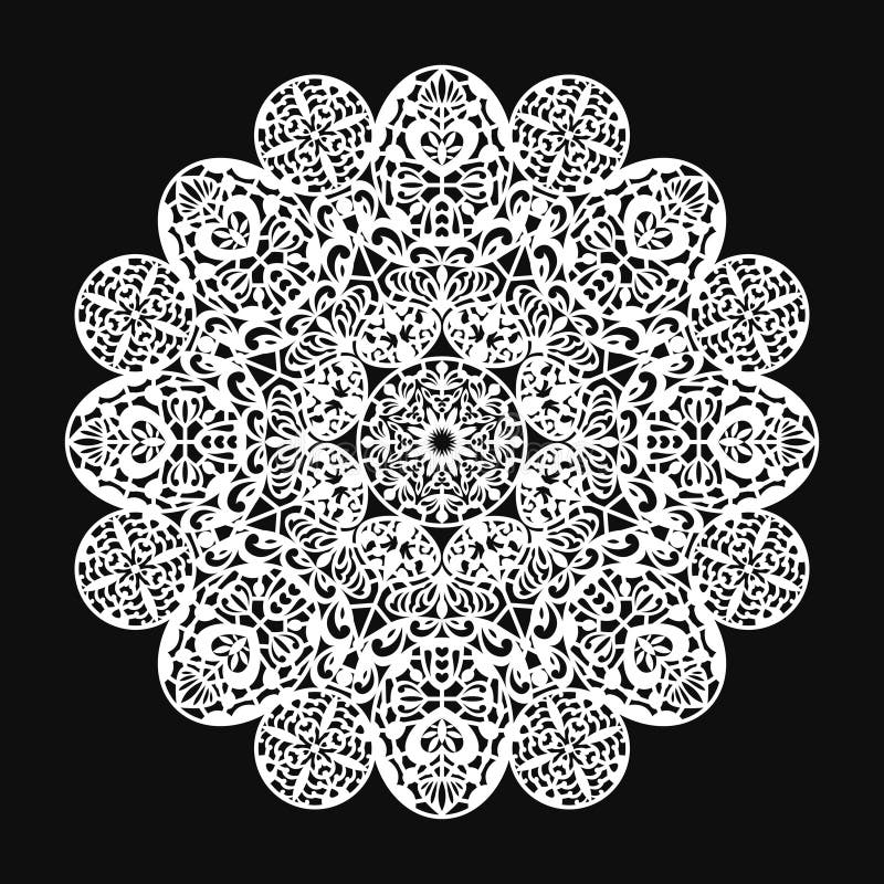 Lace doilies stock vector. Illustration of round, pattern 95061409