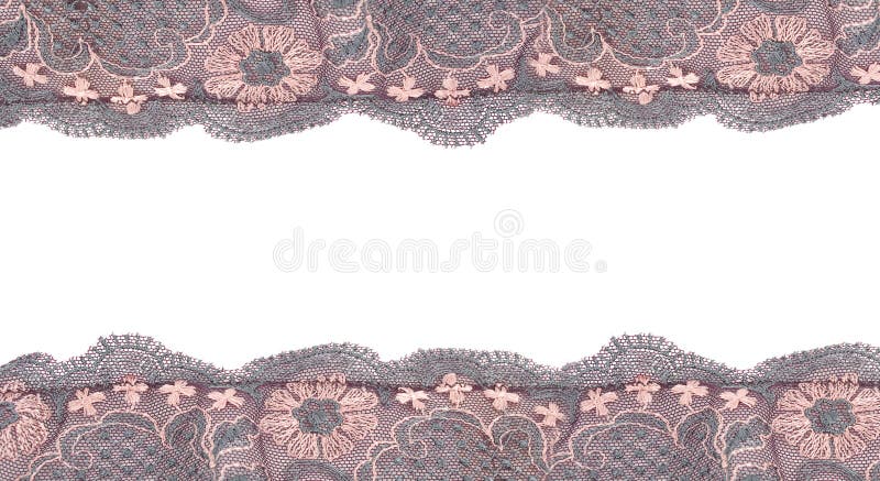 Lace frame isolated on white