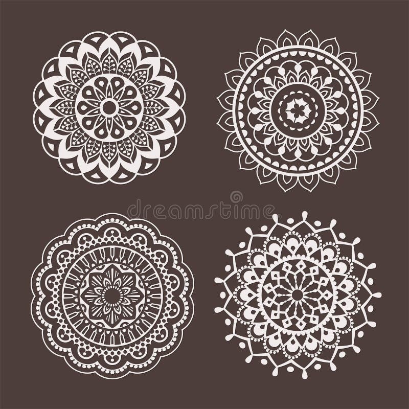 Lace ornaments, stencil