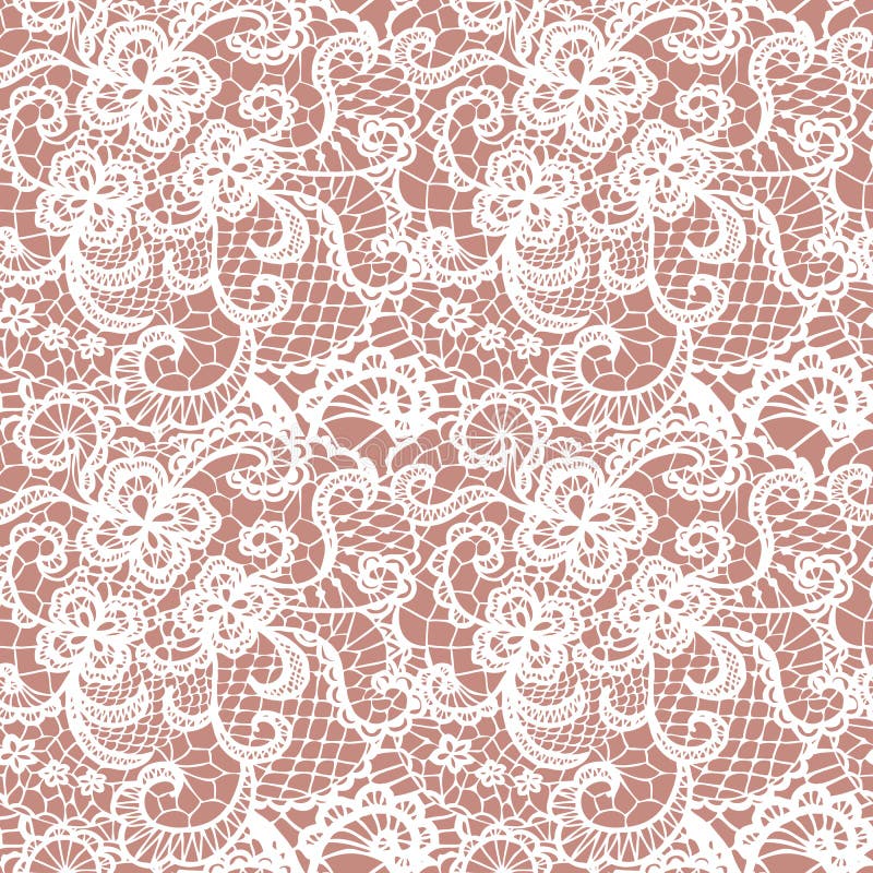 Lace Seamless Pattern with Flowers Stock Vector - Illustration of ...