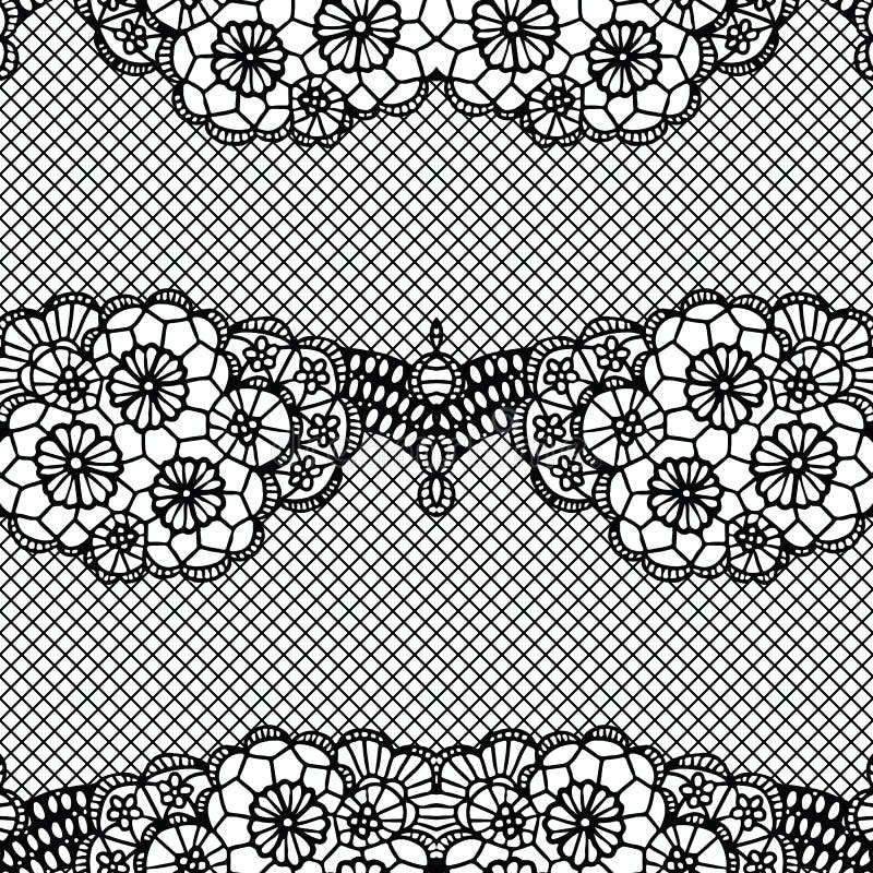 Lace Seamless Pattern with Flowers Stock Vector - Illustration of lace ...