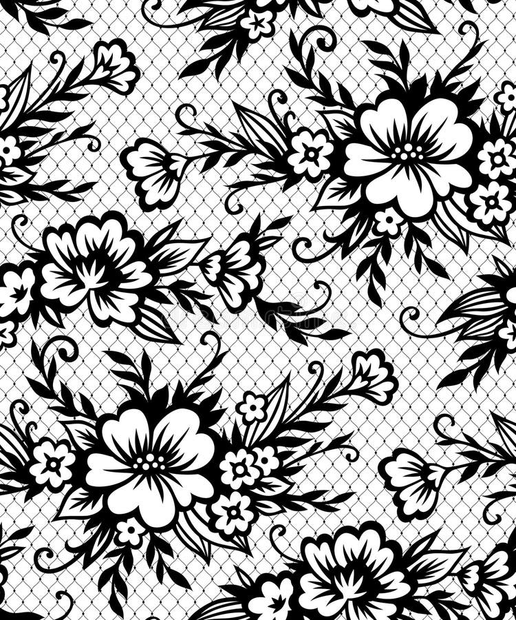 Lace seamless pattern stock vector. Illustration of twig - 120421846