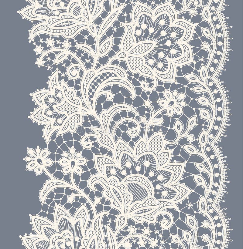 White Vector Lace. Seamless Pattern Stock Vector - Illustration of ...