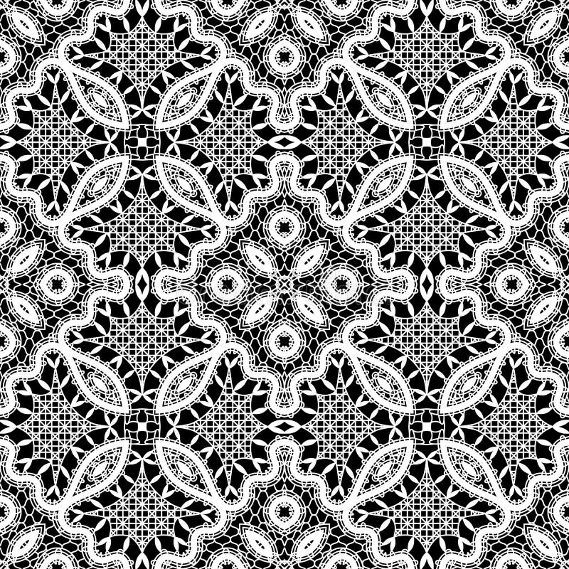 White lace texture, seamless pattern Stock Vector