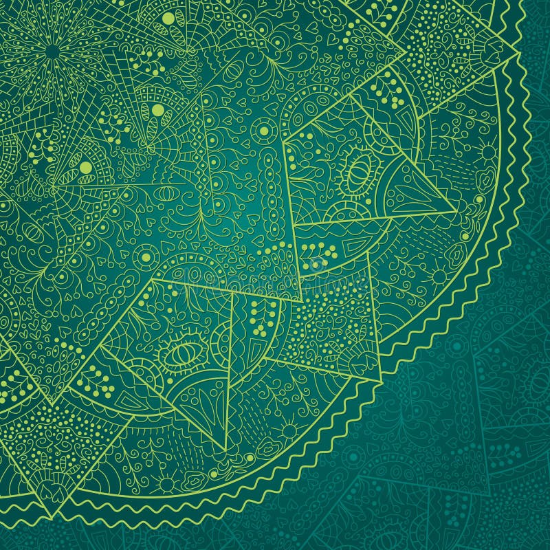 Lacet vert-foncé abstrait illustration libre de droits
