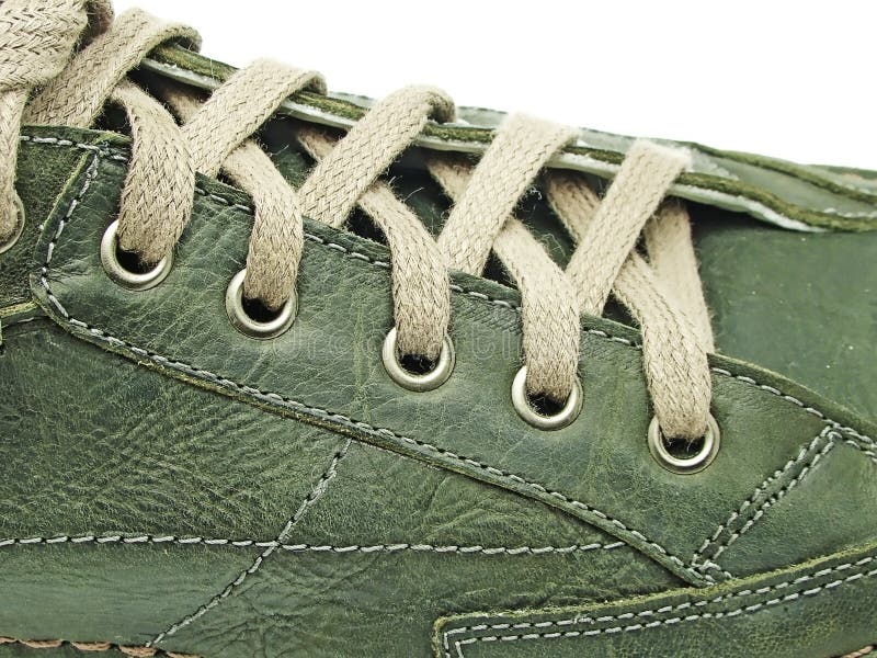 Lacets de chaussure en plan rapproché photos stock Lacets de chaussure en plan rapproché photos stock