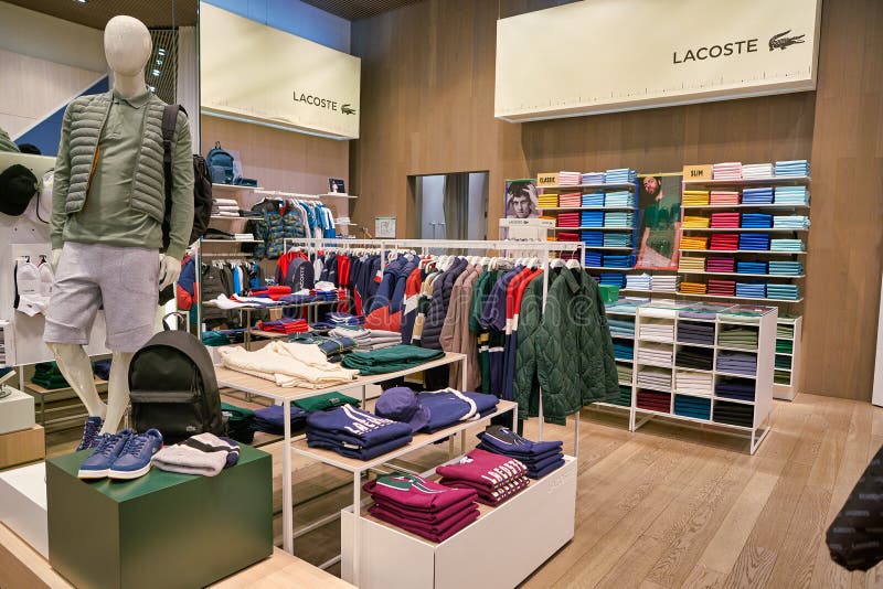 Lacoste store in Berlin editorial stock photo. Image of european 217322028