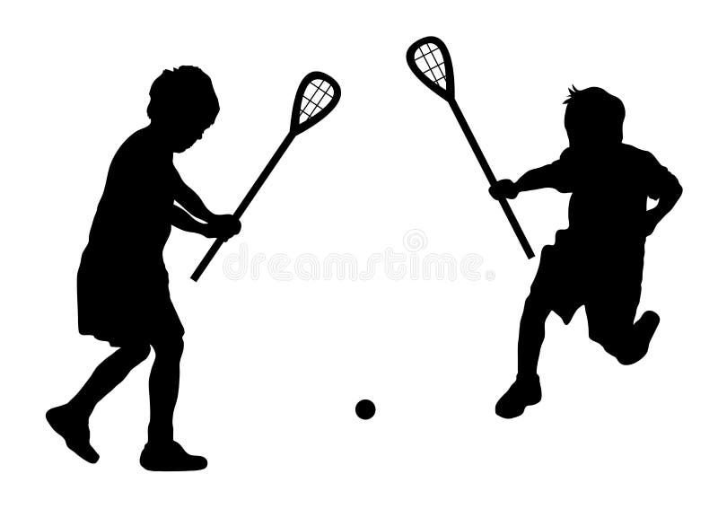 Women S Lacrosse Silhouettes Stock Vector Illustration of lacrosse