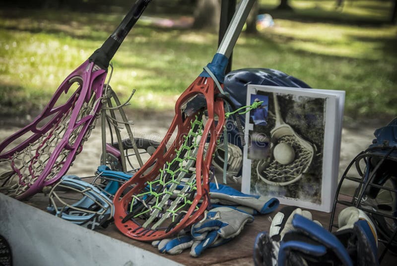 Lacrosse Equipment stock image. Image of sporting, head 121313121