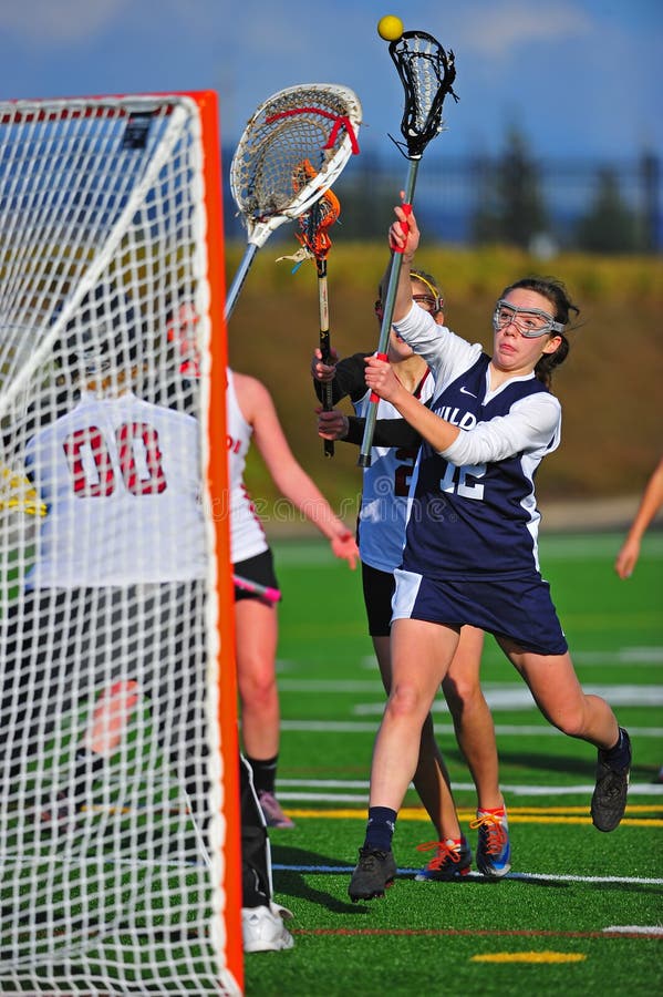 Lacrosse Goalie Bolcks a Ball Editorial Image Image of athletic