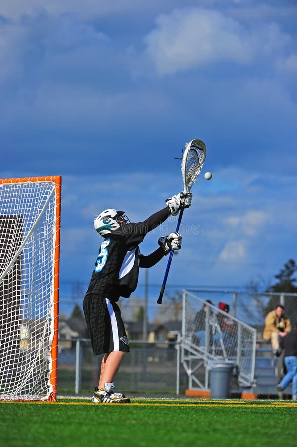Lacrosse Goalie Stop editorial photography. Image of school 19341467