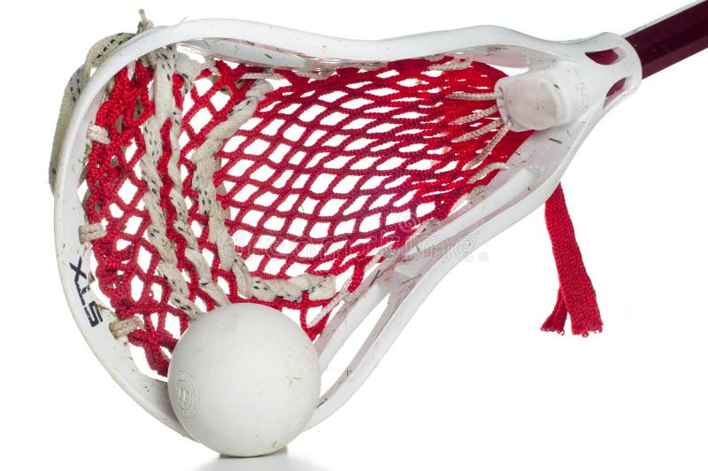 Lacrosse Head with Ball Black and White Stock Image Image of plastic