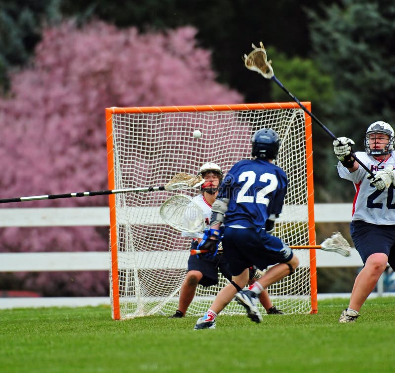 Lacrosse shot editorial photo. Image of player, high, young 6107336