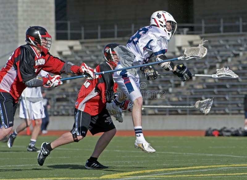 Lacrosse Shot on goal editorial stock photo. Image of athletic 8296753
