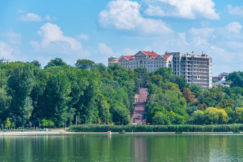 Lacul Valea Morilor lake in Chisinau, Moldova.Image