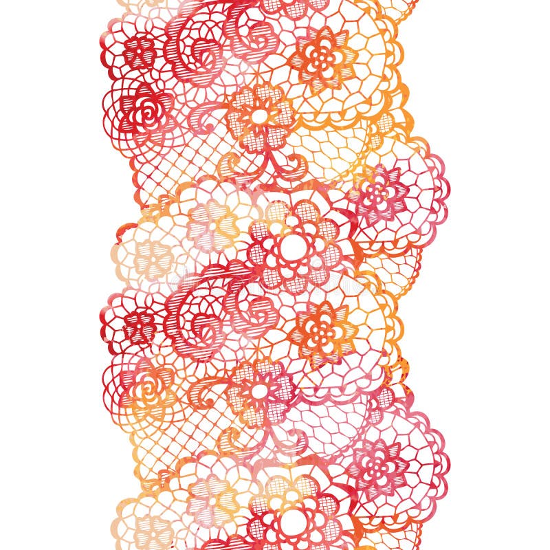 Lacy elegant watercolor border. Lacy vintage trim. royalty free illustration Lacy elegant watercolor border. Lacy vintage trim. royalty free illustration