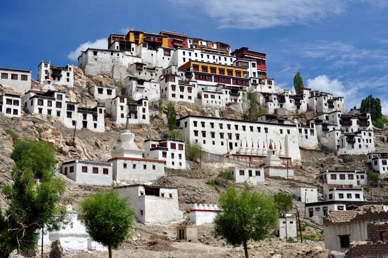 Ladakh (Little Tibet) - Tikse monastery royalty free stock photo