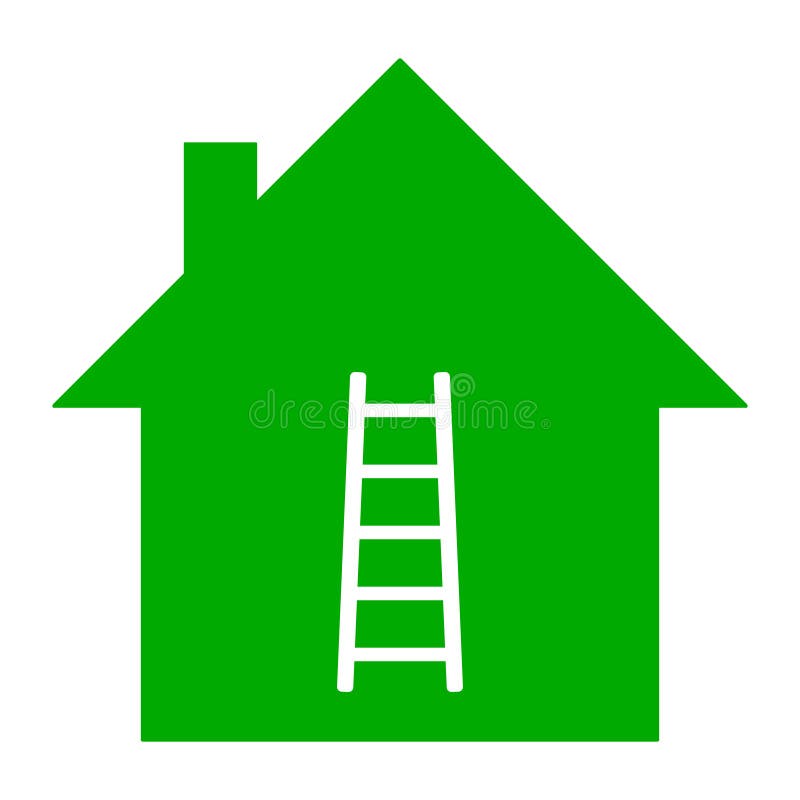 Ladder and home stock vector. Illustration of house - 187358254