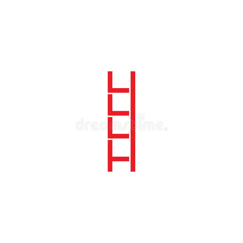 Ladder Icon Logo Symbol Design Inspiration Vector Template Stock Vector