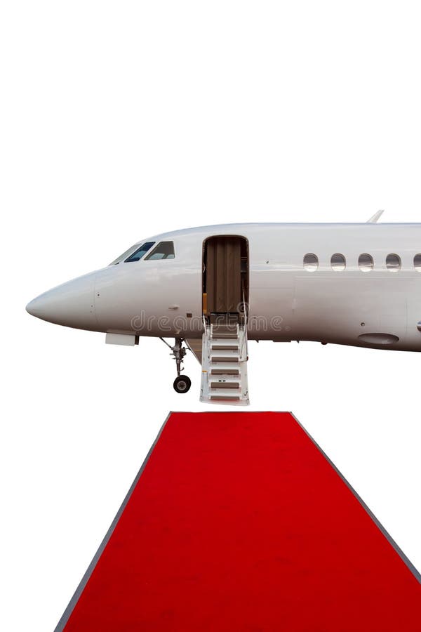 Ladder in a private jet stock photography