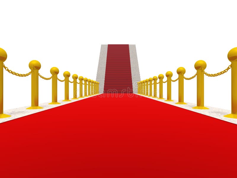 Ladder with a red carpet stock illustration