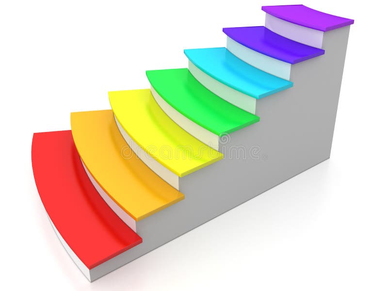 Ladder Rungs Rainbow Stock Illustrations – 6 Ladder Rungs Rainbow