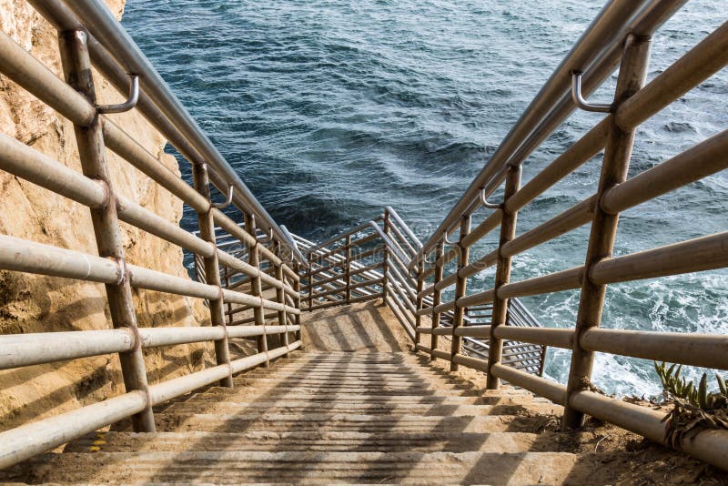 Ladder to Ocean at Sunset Cliffs in San Diego