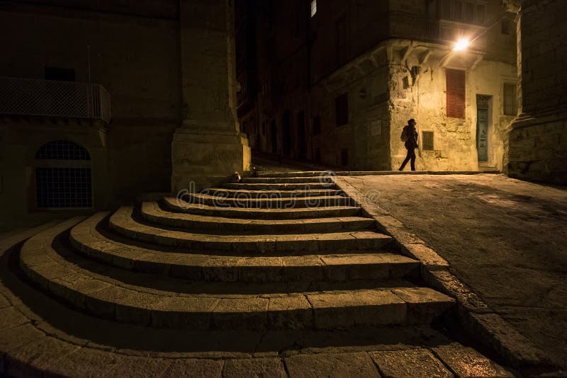 The Ladder is Up. Valletta. Malta Editorial Stock Photo Image of