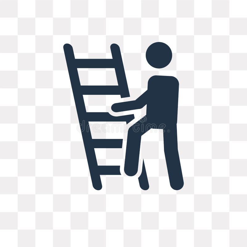 Ladder vector icon isolated on transparent background, Ladder t vector illustration