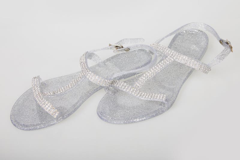 clear rubber sandals