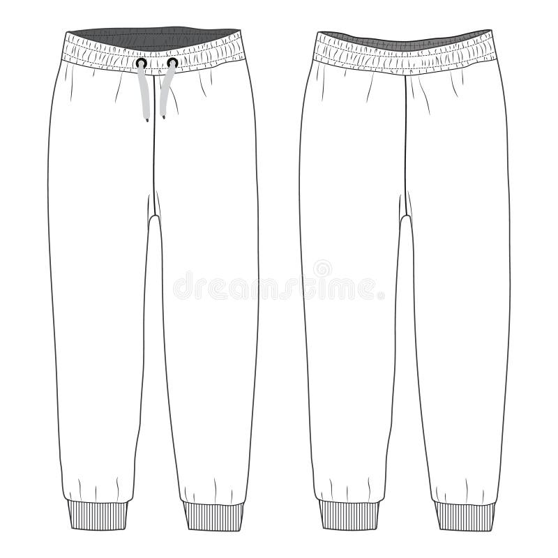 Open Bottom Sweatpants Clipart