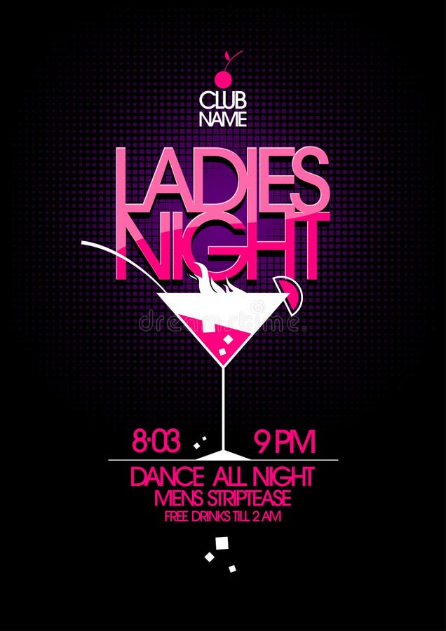 Ladies night party design.