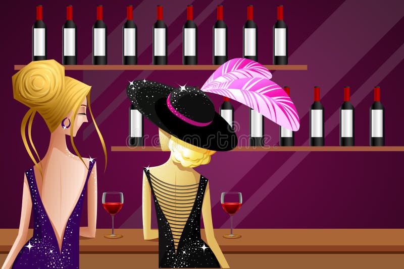 Ladies in Party stock vector. Illustration of glamour 26390929