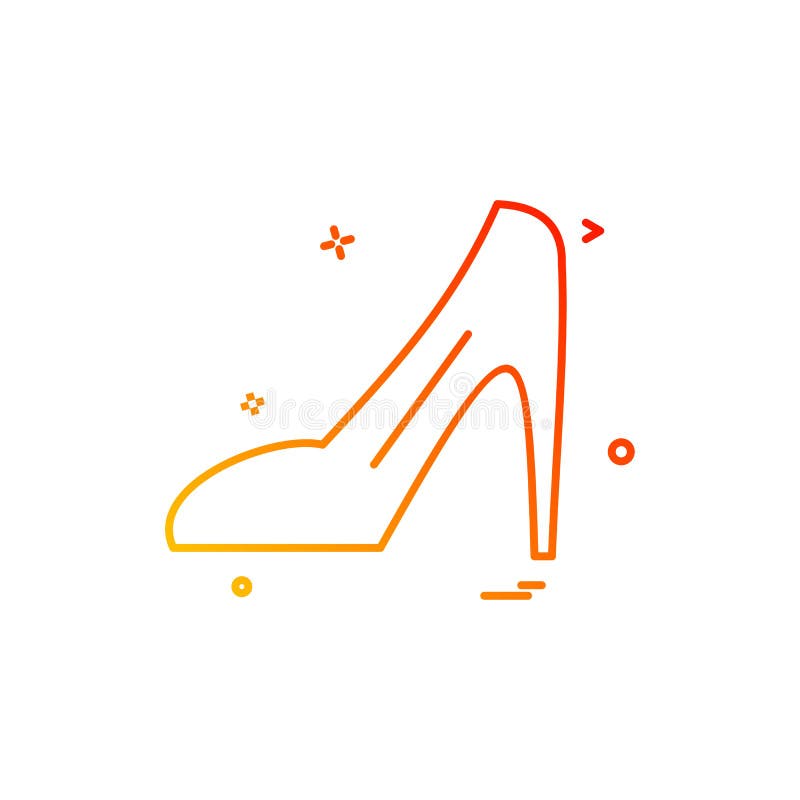 Ladies sandal icon design vector stock illustration Ladies sandal icon design vector stock illustration