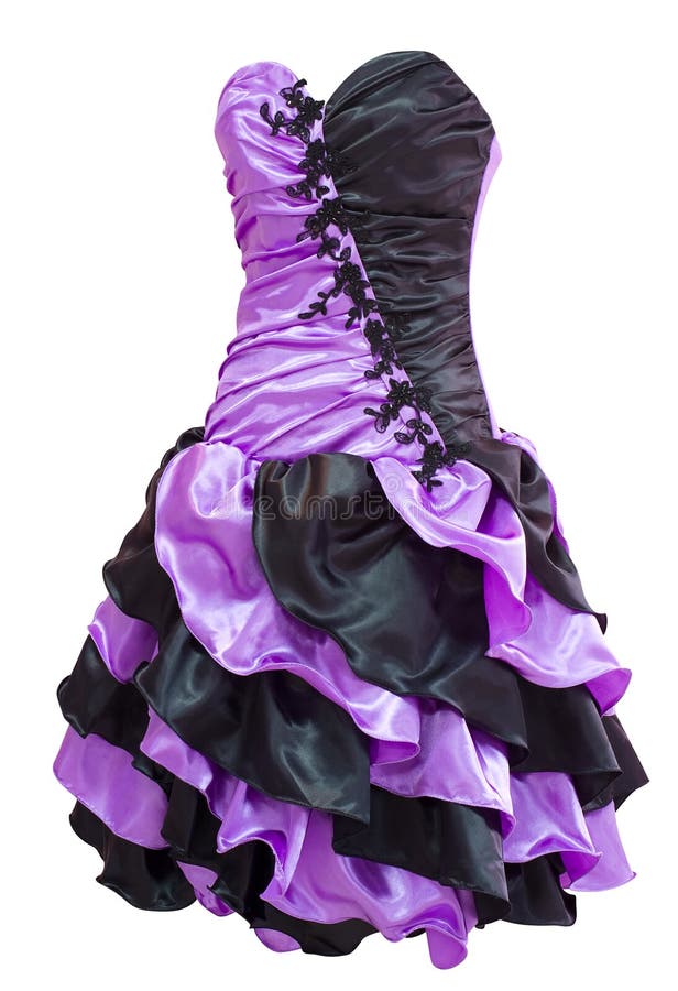 Ladies  violet black cocktail dress