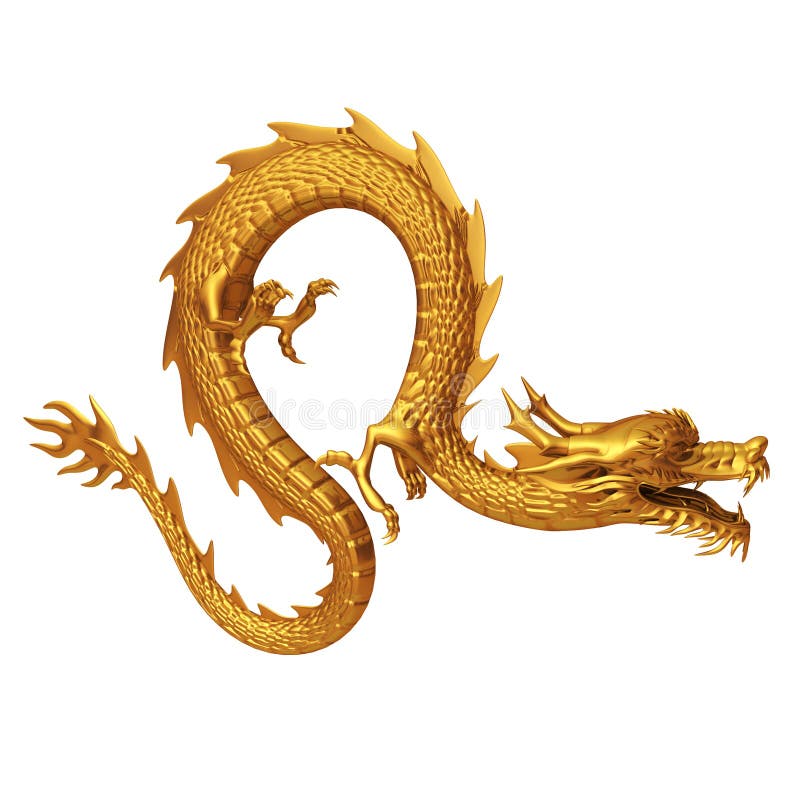Lado chino de oro del dragón