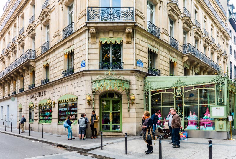 The Famous French Luxury Bakery And Sweets Shop La Duree On Champs Elysees  Avenue, Paris, France. Stock Photo, Picture and Royalty Free Image. Image  101633719.