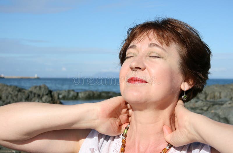 Lady on the beach