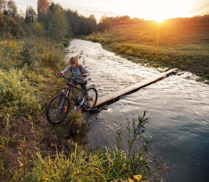 lady on bicycle