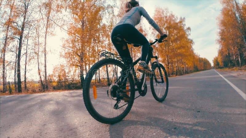 Lady on the bike