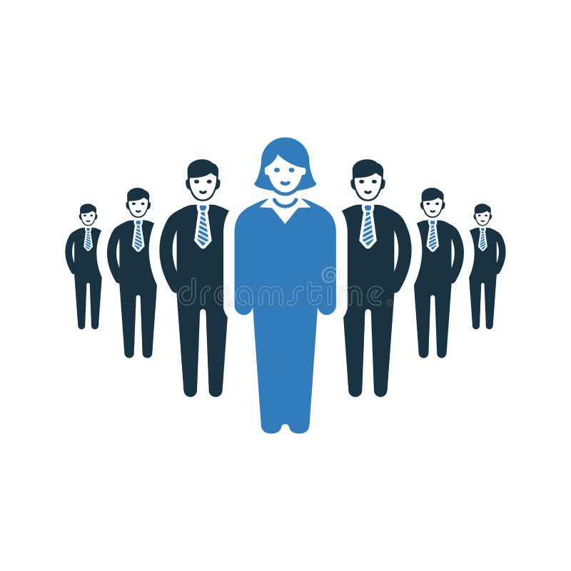 Lady Boss / Female Leader Icon Stock Vector - Illustration of girl, young:  190107571