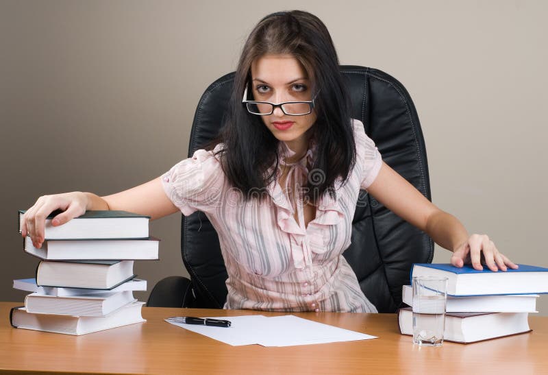 Download Lady-boss in office stock photo. Image of looking ...