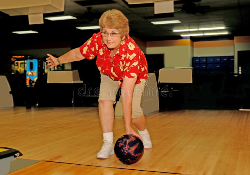 Lady Bowling stock image. Image of activity, foul, entertainment 9476695