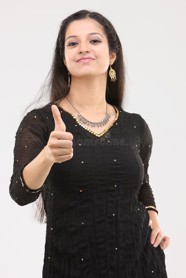 Lady with challenge action royalty free stock photo