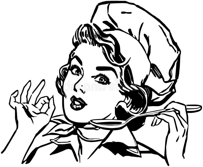 Lady Chef royalty free illustration