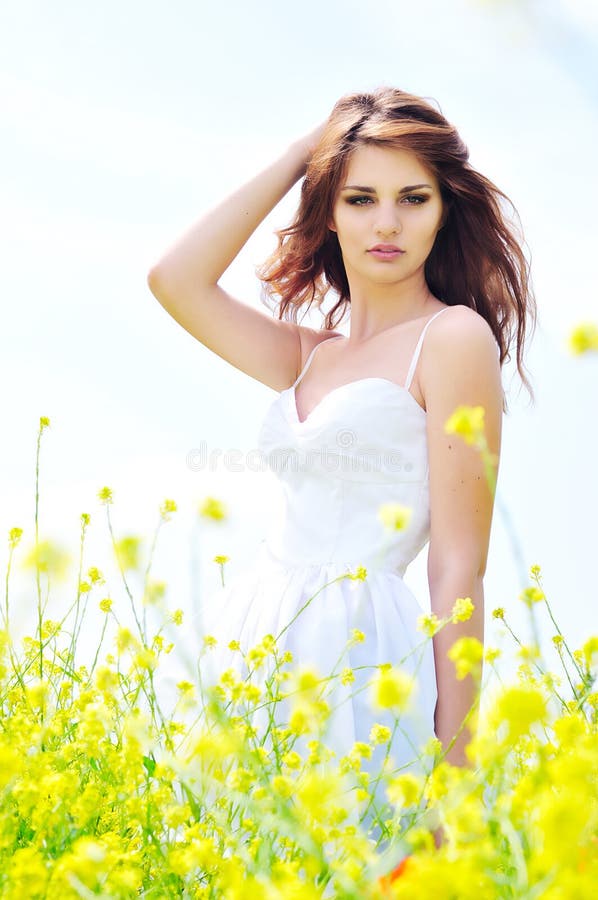 Lady in field