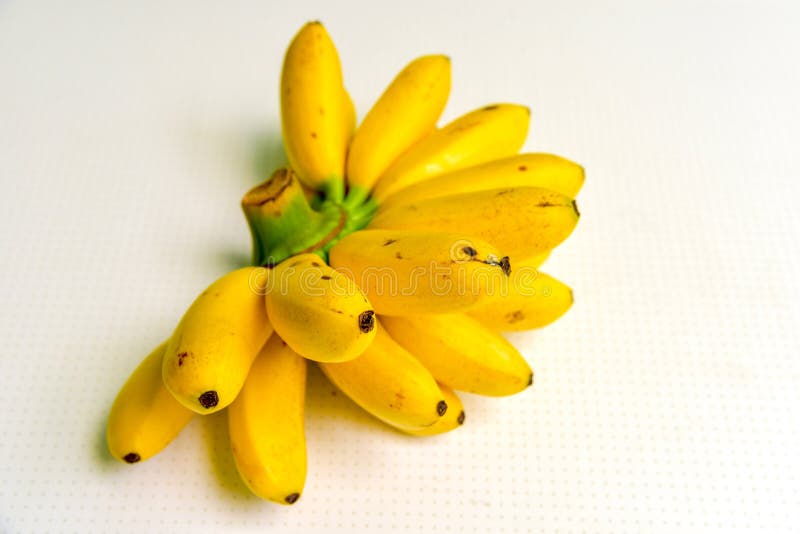 Lady Finger Bananas Isolated On White Background Stock Photo Image of nutrition, yellow 72824482