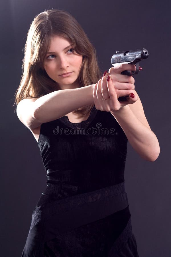 Lady and gun