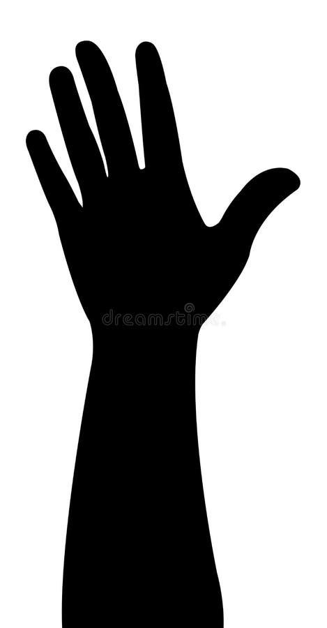 Lady Hand Silhouette Vector Stock Vector - Illustration of isolated